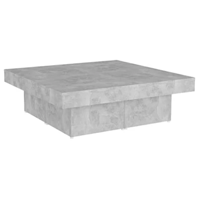 Image of vidaXL Coffee Table Modern Home Living Room Furniture Accessories Couch End Side Center Accent Set Sofa Chipboard Concrete Grey