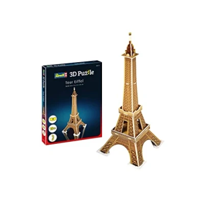 Image of Revell 3D Puzzle 00111 Eiffel Tower 20 Pieces, Highly Detailed, 34cm in height, Fun &amp; Easy To Build