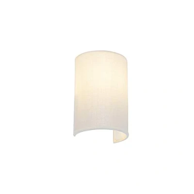 Image of Qazqa Modern Wall Lamp I Light White Simple Drum Jute Suitable for LED E27 1 Fabric Living Room Kitchen Bedroom
