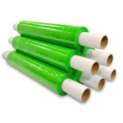 Image of JeeJaan® 6 Rolls Green Pallet Wrap 400mm x 250m 23mu 1.50kg Extended Core Tear Resistant Shrink &amp; Stretch Water Moisture Proof Industrial Cling Film Multi Use Furniture