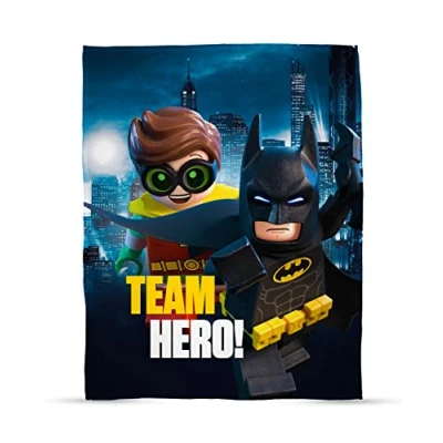 Image of LEGO Batman Movie &#039;Hero&#039; Large Print Fleece Blanket, multicolour