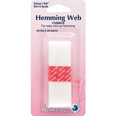 Image of Hemline 22mm Fusible Iron On Hemming Web Tape for Hems 4m White