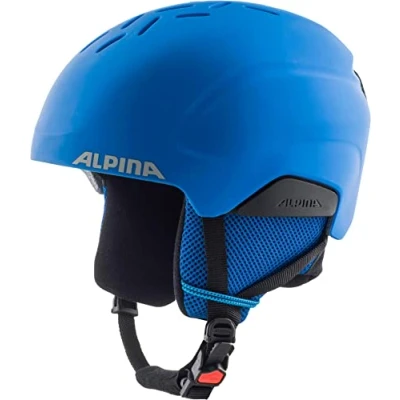 Image of ALPINA Unisex Children, PIZI ski helmet, black green camo matt, 51 55 cm