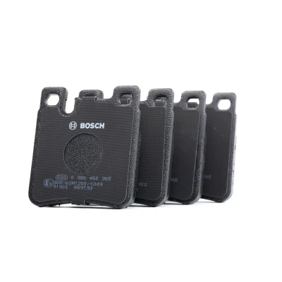 Image of 05143633AA, 5143633AA Brake pad set BOSCH 0 986 460 965 Low Metallic with anti squeak plate, mounting manual MERCEDES BENZ: CLK Coupe