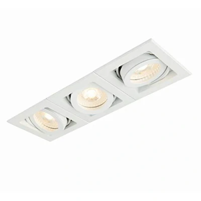 Image of Xeno Matt White Triple Adjustable Tilt GU10 LED Mains Voltage Recessed Indoor Boxed Downlight
