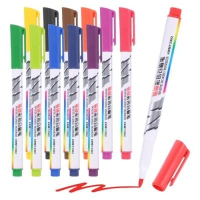 Image of M&amp;G Dry Erase Markers Set, 12 Colors Fine Tip White Board Low Odor Whiteboard Marker Marking Pens for Classroom Office Meeting Home