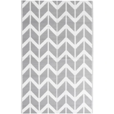 Image of vidaXL Outdoor Rug ARAKIL Grey 160x230 cm PP