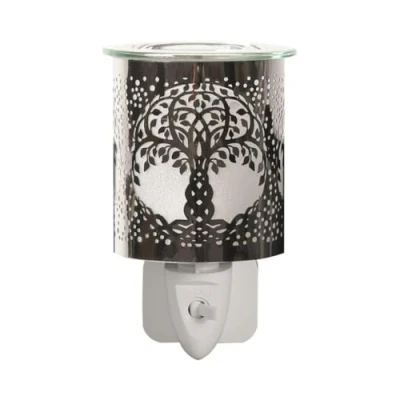 Image of Aroma Chrome Tree of Life Plug In Wax Melt Warmer