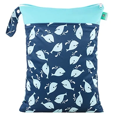 Image of Happy Cherry Baby Cloth Diaper Bag Waterproof Reusable Wet Travel Pool Organiser Dry for Trip Beach Daycare Gym