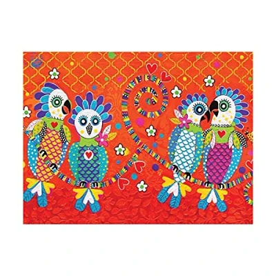 Image of Maxwell &amp; Williams Love Hearts Animal Printed Tea Towel with Fan Club Design, 100% Cotton, Red, 50 x 70 cm