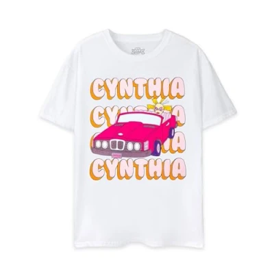 Image of Rugrats Womens T Shirt Ladies Cynthia in The Car Graphic Tee White Iconic Retro Lightweight Short Sleeve Top Nostalgic Cartoon Merchandise Gift for Adults