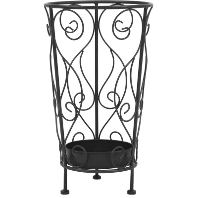 Image of vidaXL Umbrella Stand Vintage Style Metal 26x46 cm Black