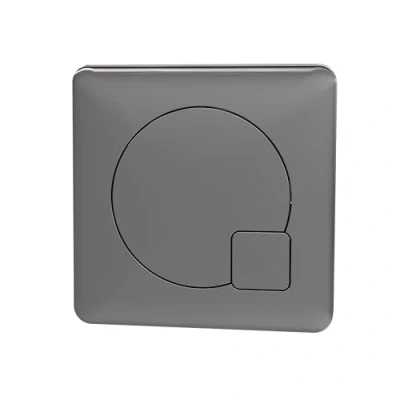 Image of Balterley Square Dual Flush Push Button 70mm Brushed Pewter