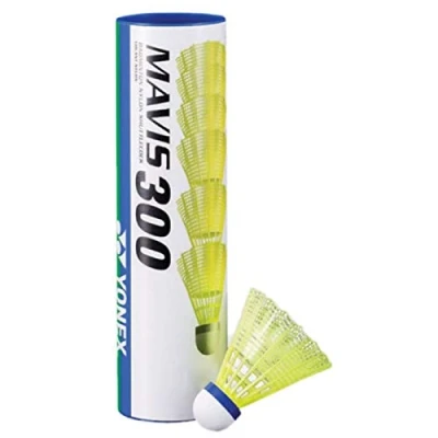 Image of New 2020 Yellow Mavis 300 Badminton Shuttles Medium (Blue) Speed (2 tube)