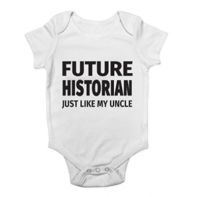 Image of Shopagift Future Historian Just Like My Uncle Cute Boys and Girls Baby Vest Bodysuit