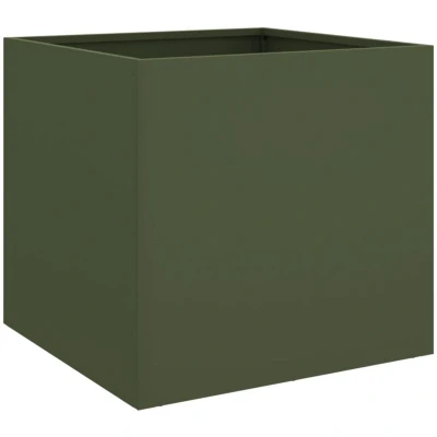 Image of vidaXL Planter Olive Green 42x40x39 cm Steel