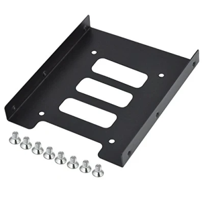 Image of TRIXES Black Metal Internal Mounting Kit for 2.5 Inch SSD Laptop Drives &amp; 3.5 Hard Disk Bracket Drive High Performance Replacement