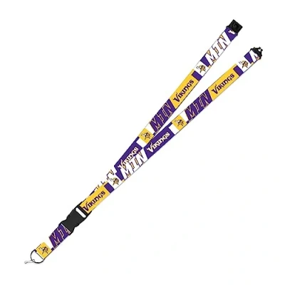 Image of Rico Industries NFL Football Minnesota Vikings 19&quot; x 1&quot; Premium Unisex Adult Safety Breakaway Lanyard Flash