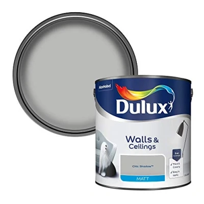 Image of Dulux Matt Emulsion Paint For Walls And Ceilings Chic Shadow 2. 5 Litres