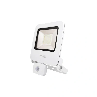 Image of Ovia 50W LED Floodlight With PIR IP44 3000K White