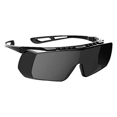 Image of JSP StealthCoverlite Premium Lighweight Safety Over Spectacle Smoke K rated Fits Prescription Eyewear Optical Class 1 Lens (ASA940 063 000)