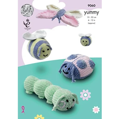 Image of King Cole 9060 Knitting Pattern Bug Insect Toys in Yummy Chunky