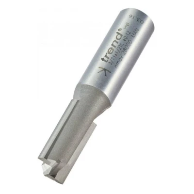 Image of Trend Professional Straight Two Flute Router Cutter, 1/2 Inch Shank, 12mm Cut Diameter, Tungsten Carbide Tipped, 3/71X1/2TC