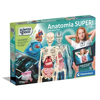 Image of Clementoni Lab Super Anatomy, Science Experiments, Game Ages 8 Made in Italy, Multi Colour, 19299