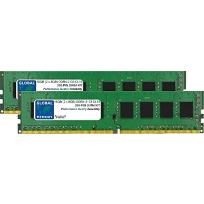 Image of 16GB (2 x 8GB) DDR4 2133MHz PC4 17000 288 PIN DIMM MEMORY RAM KIT COMPATIBLE WITH PC DESKTOPS/MOTHERBOARDS