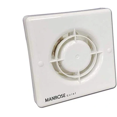 Image of Manrose QF100H Humidity + Timer Bathroom Shower Extractor Fan 100mm Quiet (QF100H)