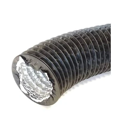 Image of Ø 100mm / 4 inch Flexible Air Duct for Cooker Hood, Conditioner, Extractor Fan, Tumble Dryer 3m 9.8 ft Exhaust Hose Ventilation Ducting Aluminium/PVC Black