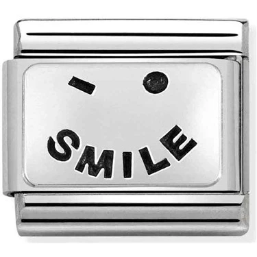 Image of Nomination Silver Smile Charm