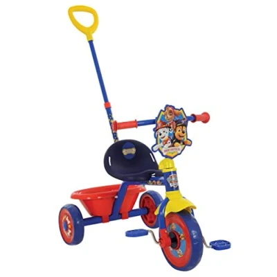 Image of Paw Patrol First Ride On Trike Licensed Kids&#039; Toy with Adjustable Handle, Easy Switch Pedal Clutch, Puncture Proof Tyres, Steel Frame, Front Mudguard, Rear Storage Suitable age 2 years +