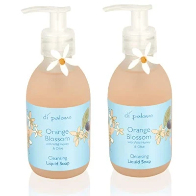 Image of Di Palomo Orange Blossom &amp; Honey Liquid Soap Multipack 2 X 240ml. Moisturising Hand Wash, Dispenser. Skin Care Antibacterial Soap. Handwash Gifts.