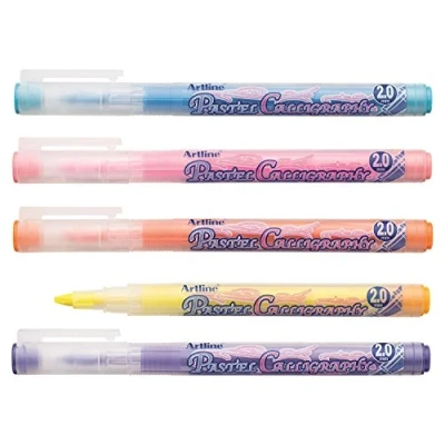 Image of Artline Calligraphy Pens Pastel Colours 2.0mm (Blue)