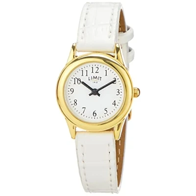 Image of Limit Women&#039;s Quartz Watch with White Dial Analogue Display and PU Strap 6981.35