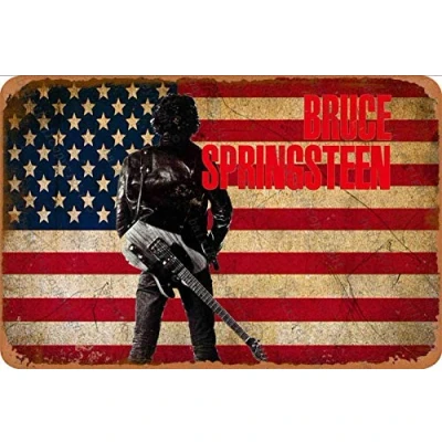 Image of Cimily Bruce springsteen Poster Vintage Tin Signs Retro Metal Sign Plaque Art Wall Decor 8x12 Inch