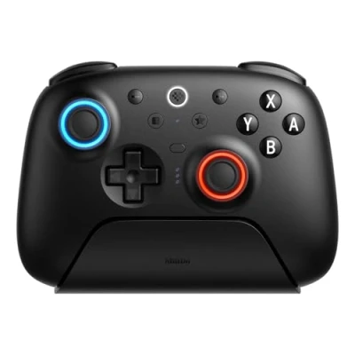 Image of 8BitDo Ultimate 2 Bluetooth Controller for Switch &amp; Windows PC, Pro with TMR Joysticks, Switchable Hall Effect/Tactile Triggers, Vibration and Motion Control, RGB Fire Ring, Black