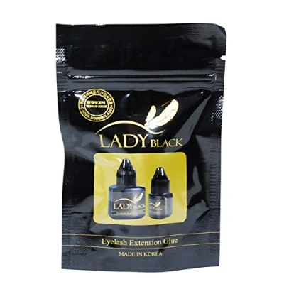 Image of Eyelashes Adhesive for Eyelash Extension Professional Ultra Stronger Halt Long Durability Various Types Black 5ml Black, Lady