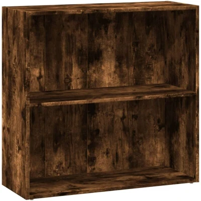 Image of vidaXL Bookcase Smoked Oak 80x30x77 cm Engineered Wood