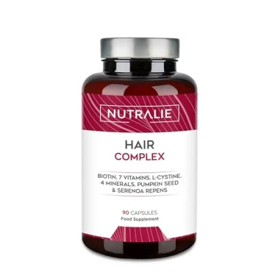 Image of Hair Vitamins Anti Loss + Growth Nails [Award 2022] Biotin Zinc Selenium Skin and Nail with L Cysteine Supplement 90 Capsules Nutralie
