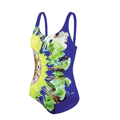 Image of Beco Women&#039;s Swimsuit, B Cup, Tropical Heat, Multicoloured, Blue, EU 40