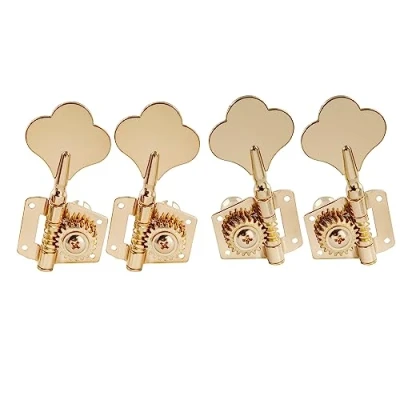Image of Musiclily Pro 2x2 Open Gear Bass Tuners Machine Heads Tuning Keys Pegs for Precision Jazz Bass, Gold