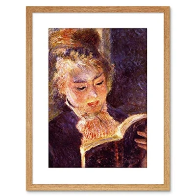 Image of Wee Blue Coo PAINTING RENOIR WOMAN READING OLD MASTER FRAMED PICTURE ART PRINT F97X9250