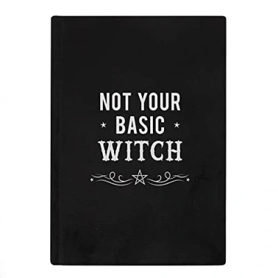 Image of Something Different Black Magic Not Your Basic Witch Velvet Look Notebook 21cm x 14.8cm (1 Pc.) Luxurious Design Elegant Writing Companion Perfect for Journaling &amp; Sketching