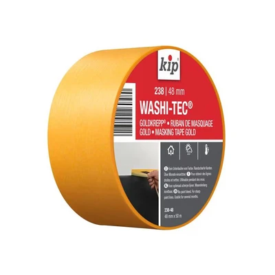 Image of Kip Gold Precision Edge Painters Masking Tape Wide 48mm x 50m (2&quot;) for Painting and Decorating, Razor Sharp Lines