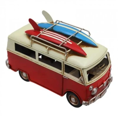 Image of Primus Vintage Vehicles, Metal, Red, Camper Van