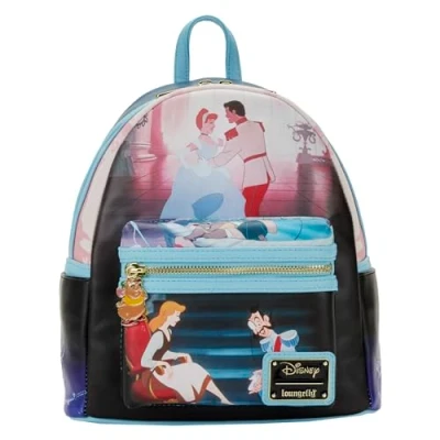 Image of Loungefly Disney Cinderella Princess Scene Womens Double Strap Shoulder Bag Purse