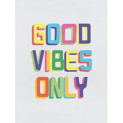 Image of Wee Blue Coo Quote Good Vibes Only Colourful Unframed Wall Art Print Poster Home Decor Premium