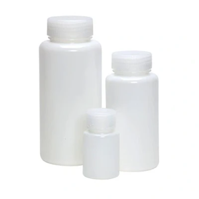 Image of AZLON BLH0100P Plastic, Bottle, Wide Mouth, HDPE, 100 ml (Pack of 10)